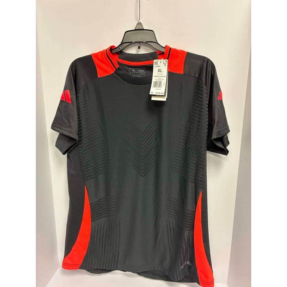 🔥 Adidas Tiro 24 Womens Soccer Jersey Shirt Black Solar Red TRJSYW • Size XL